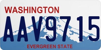 WA license plate AAV9715