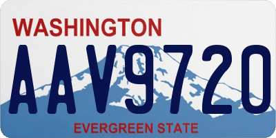 WA license plate AAV9720