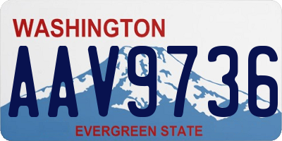 WA license plate AAV9736