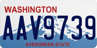 WA license plate AAV9739