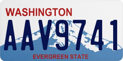WA license plate AAV9741