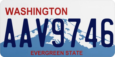 WA license plate AAV9746