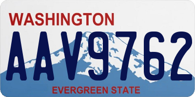 WA license plate AAV9762