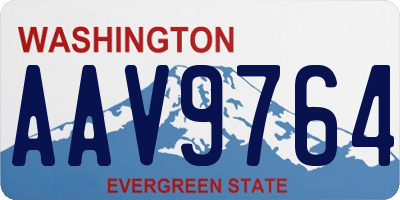 WA license plate AAV9764
