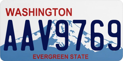 WA license plate AAV9769