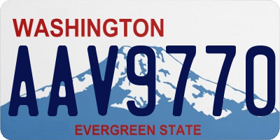 WA license plate AAV9770