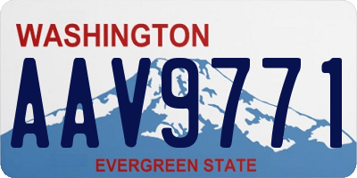 WA license plate AAV9771