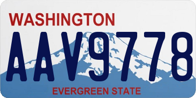 WA license plate AAV9778
