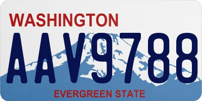 WA license plate AAV9788