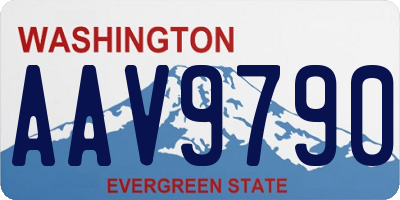 WA license plate AAV9790