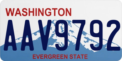 WA license plate AAV9792