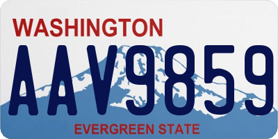WA license plate AAV9859