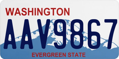 WA license plate AAV9867