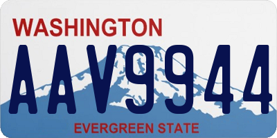 WA license plate AAV9944