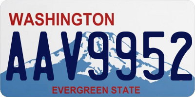 WA license plate AAV9952