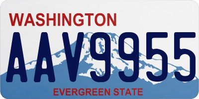 WA license plate AAV9955