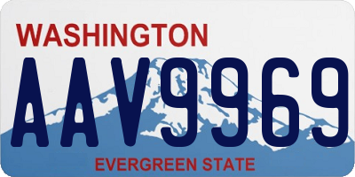 WA license plate AAV9969