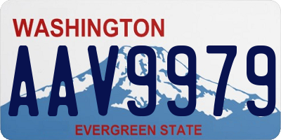WA license plate AAV9979