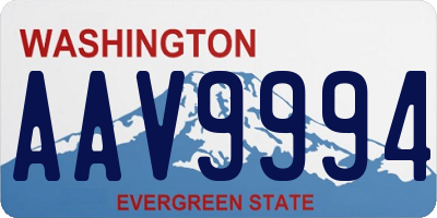 WA license plate AAV9994