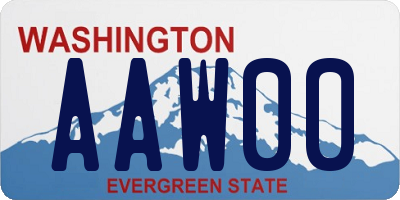 WA license plate AAW00