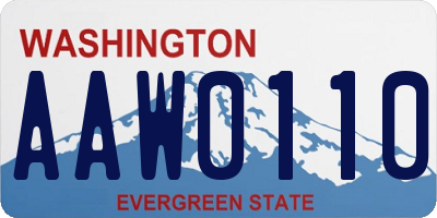WA license plate AAW0110