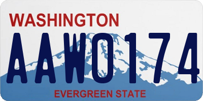 WA license plate AAW0174