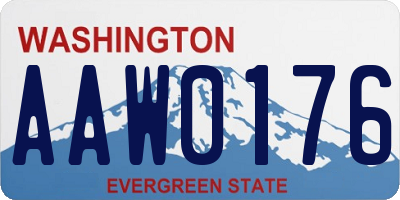 WA license plate AAW0176