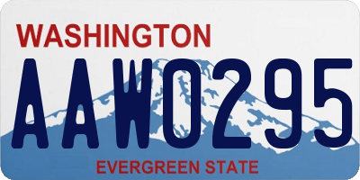 WA license plate AAW0295