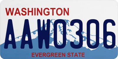 WA license plate AAW0306