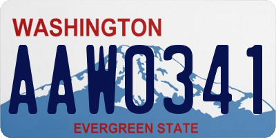 WA license plate AAW0341