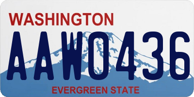 WA license plate AAW0436