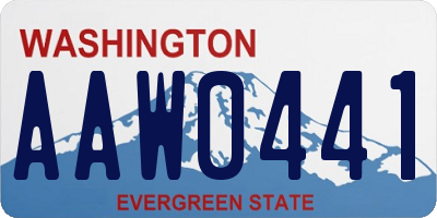 WA license plate AAW0441