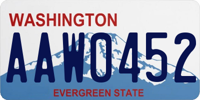 WA license plate AAW0452