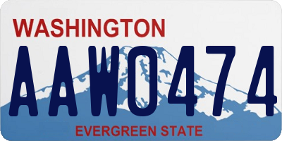WA license plate AAW0474