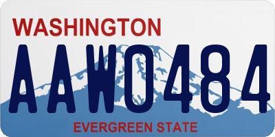 WA license plate AAW0484