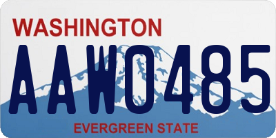 WA license plate AAW0485