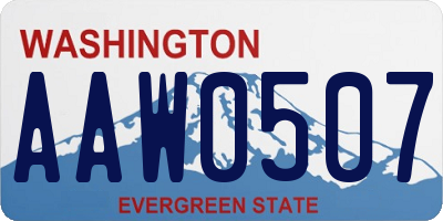 WA license plate AAW0507