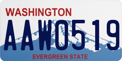 WA license plate AAW0519