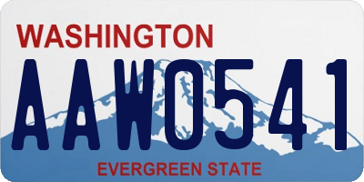 WA license plate AAW0541