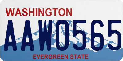 WA license plate AAW0565