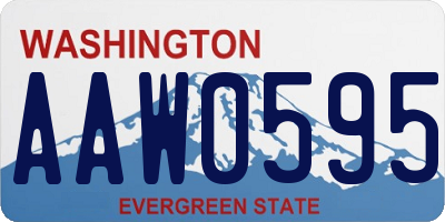 WA license plate AAW0595