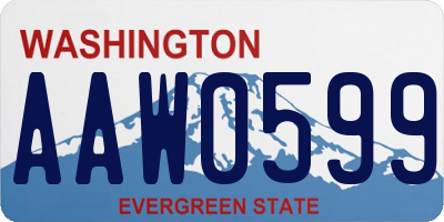 WA license plate AAW0599