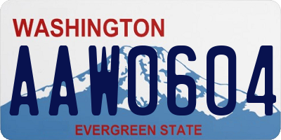 WA license plate AAW0604