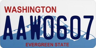 WA license plate AAW0607