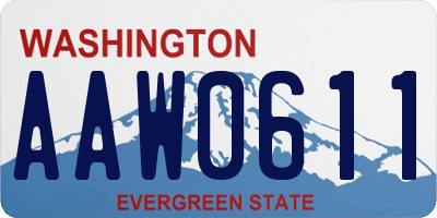 WA license plate AAW0611