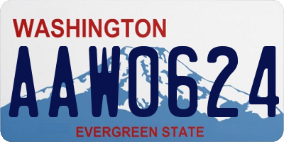 WA license plate AAW0624