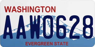 WA license plate AAW0628