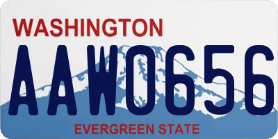 WA license plate AAW0656
