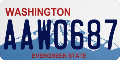 WA license plate AAW0687