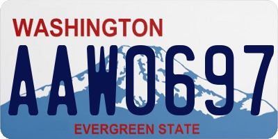 WA license plate AAW0697